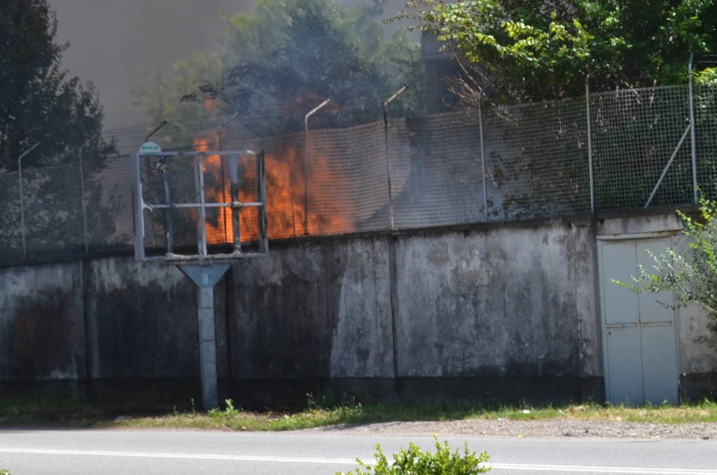 Incendio Castellanza via Diaz