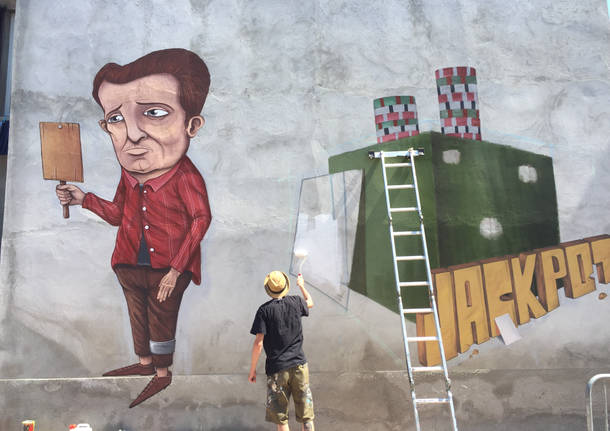 Ispra, un murales contro il gioco d'azzardo