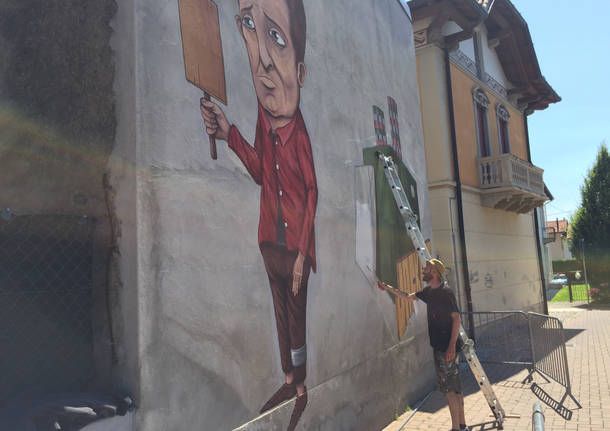Ispra, un murales contro il gioco d'azzardo