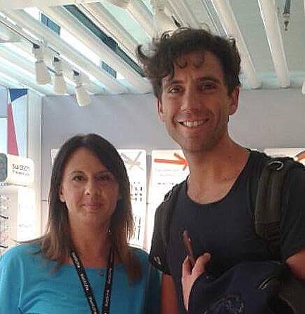 Mika in partenza da Malpensa