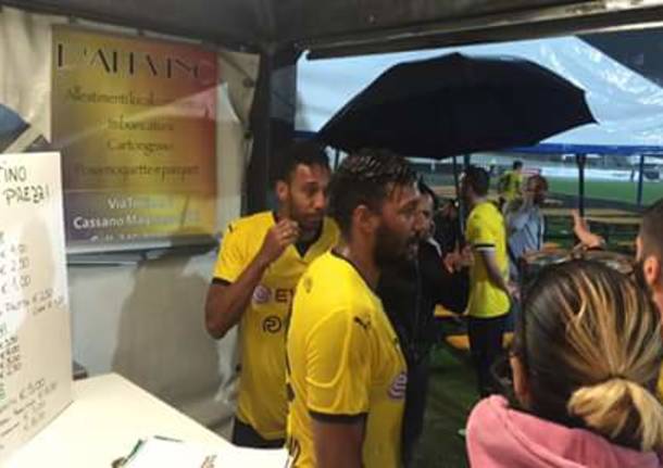 Pierre Emerick Aubameyang allo stadio Franco Ossola di Varese