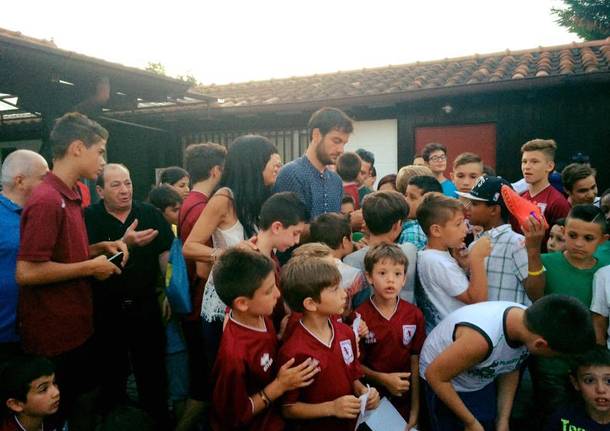 Parolo in visita alla sua scuola calcio