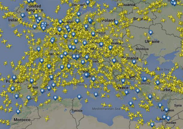 Flightradar, ecco cosa ci passa sopra la testa