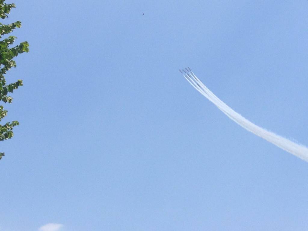 Frecce tricolori, le prove sul Lago Maggiore