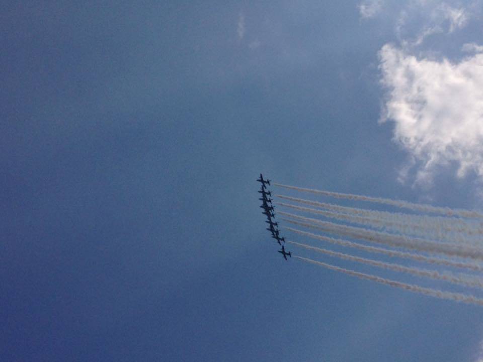 Frecce tricolori, le prove sul Lago Maggiore