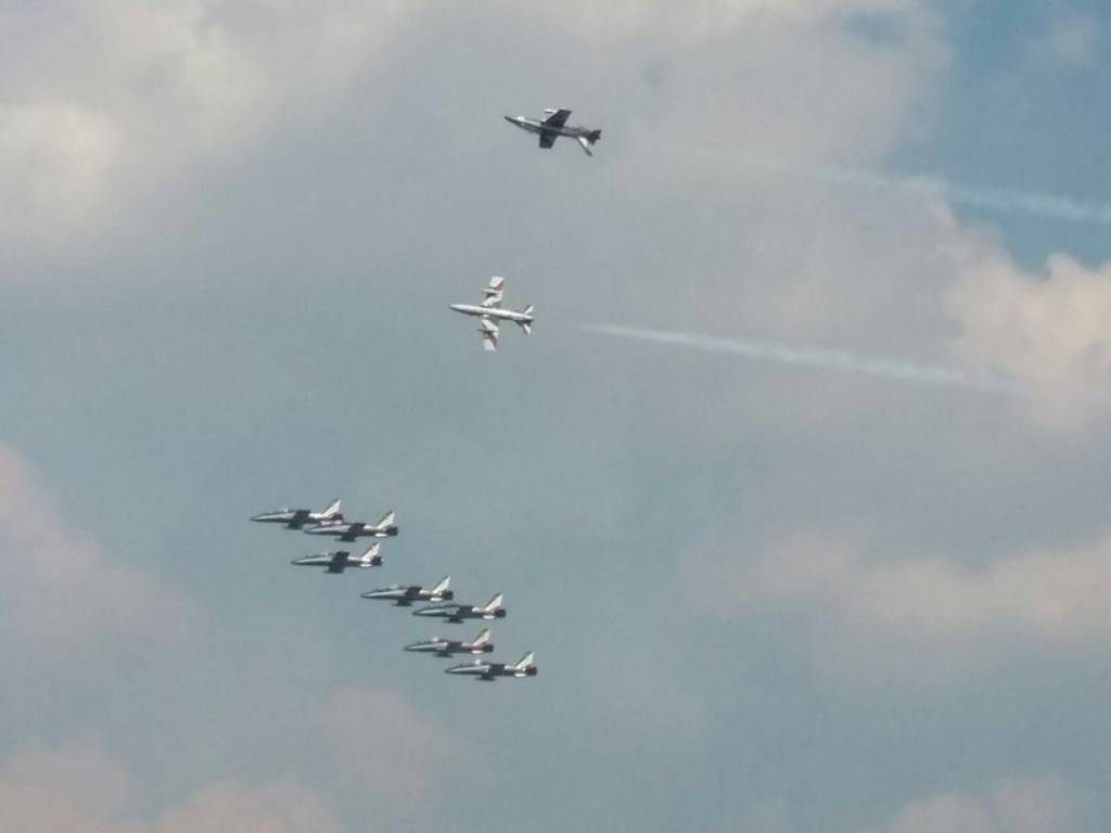 Frecce tricolori, le prove sul Lago Maggiore