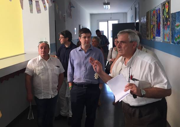 Andrea Cassani sopralluogo scuola Gallarate