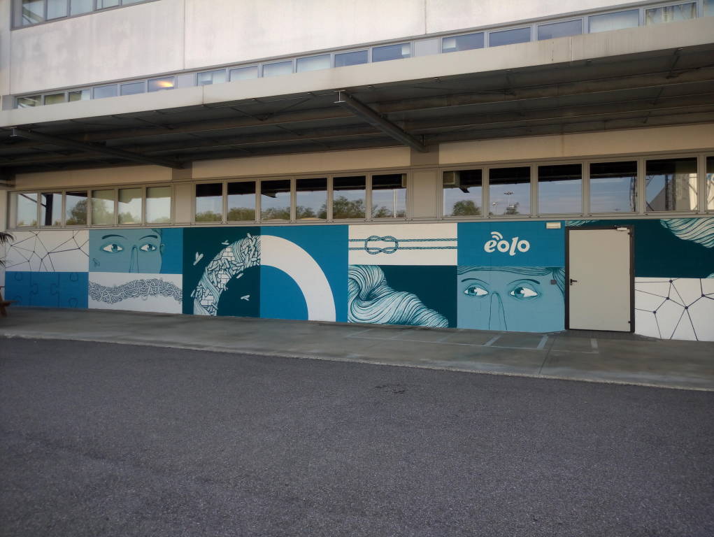 Street art nella sede di Eolo