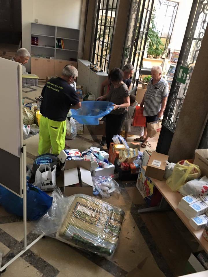 Gli aiuti di Gallarate per i terremotati