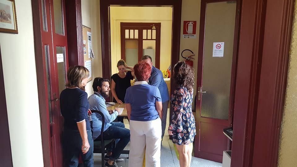 I bustocchi in fila per i terremotati