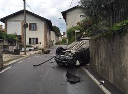Ribaltamento automobile a Osmate