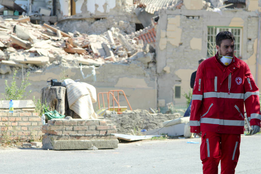 Terremoto a Rieti, le immagini dei Vigili del Fuoco