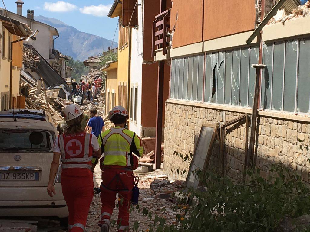 Terremoto a Rieti, le immagini dei Vigili del Fuoco