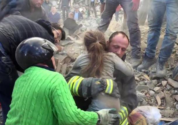 Terremoto, la piccola Giulia