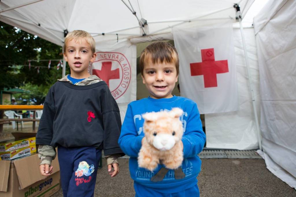 La ludoteca per i bambini terremotati