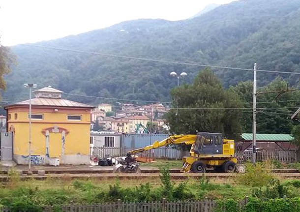 porto ceresio - lavori ferrovia Varese - Porto Ceresio 16 settembre 2016