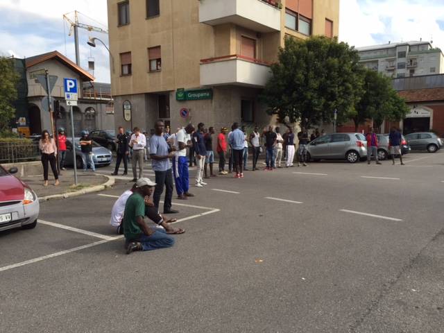 Protesta richiedenti asilo Busto Arsizio