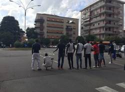 Protesta richiedenti asilo Busto Arsizio