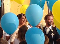 Sara Bertolasi e Luca Broggini sposi: cannottaggio in festa