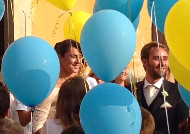Sara Bertolasi e Luca Broggini sposi: cannottaggio in festa