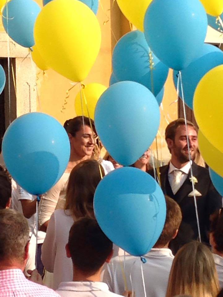 Sara Bertolasi e Luca Broggini sposi: cannottaggio in festa