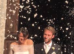 Sara Bertolasi e Luca Broggini sposi: cannottaggio in festa