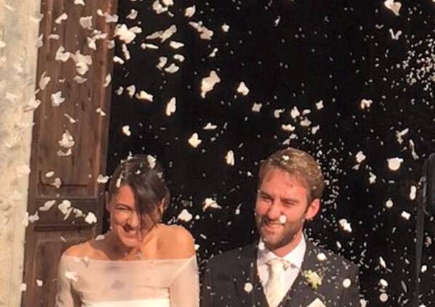 Sara Bertolasi e Luca Broggini sposi: cannottaggio in festa
