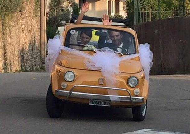 Sara Bertolasi e Luca Broggini sposi: cannottaggio in festa
