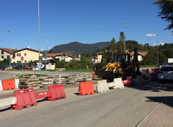 Cantello - Al Gaggiolo lavori per la rotonda a biscotto