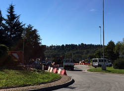 Cantello - Al Gaggiolo lavori per la rotonda a biscotto