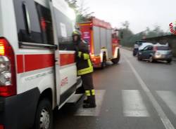 Auto ribaltata ad Arsago seprio