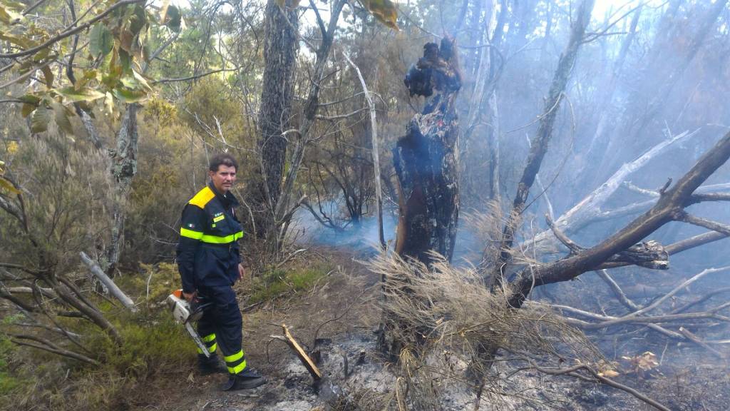 Gli uomini e le donne della Protezione Civile Valtinella in missione in Liguria