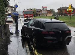 Incidente frontale Cocquio Trevisago Renzo Bossi