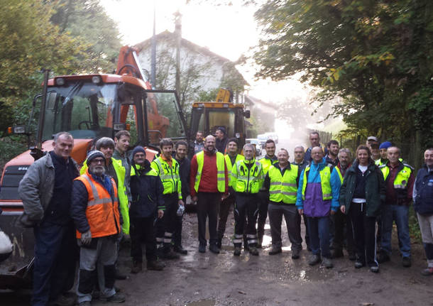 La squadra al lavoro sul Monarco