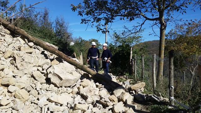 I vigili della Valle assistono i terremotati