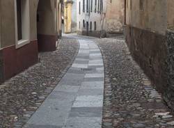 I lavori in centro a Castello Cabiaglio