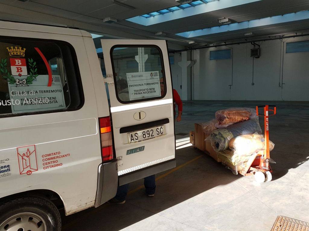 Gli aiuti dei bustocchi ai terremotati di Norcia