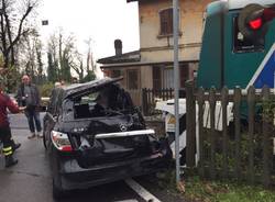Incidente passaggio a livello Crenna Gallarate 23 novembre 2016
