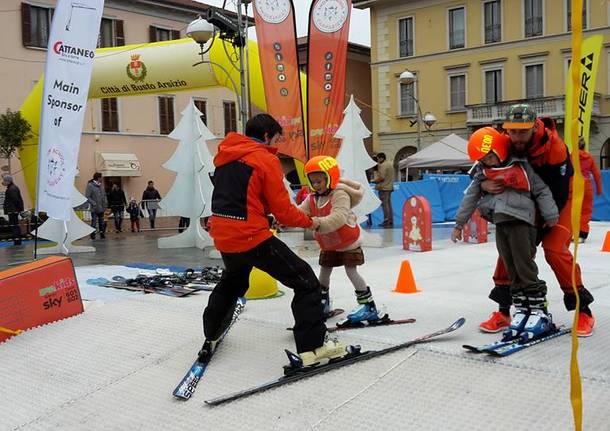 A Busto si scia in centro