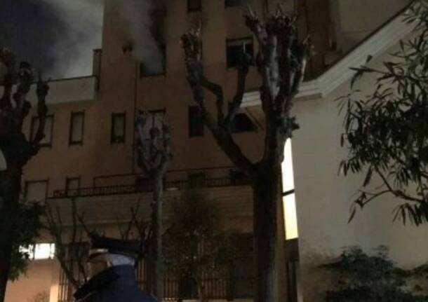 Incendio appartamento in via Palestro
