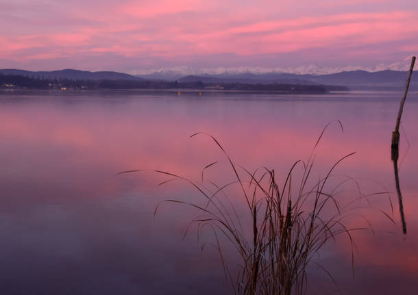 Alba sul lago di Varese