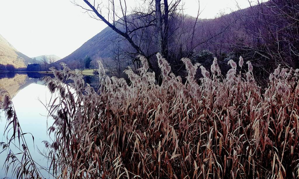Il lago di Ghirla splende anche oggi.