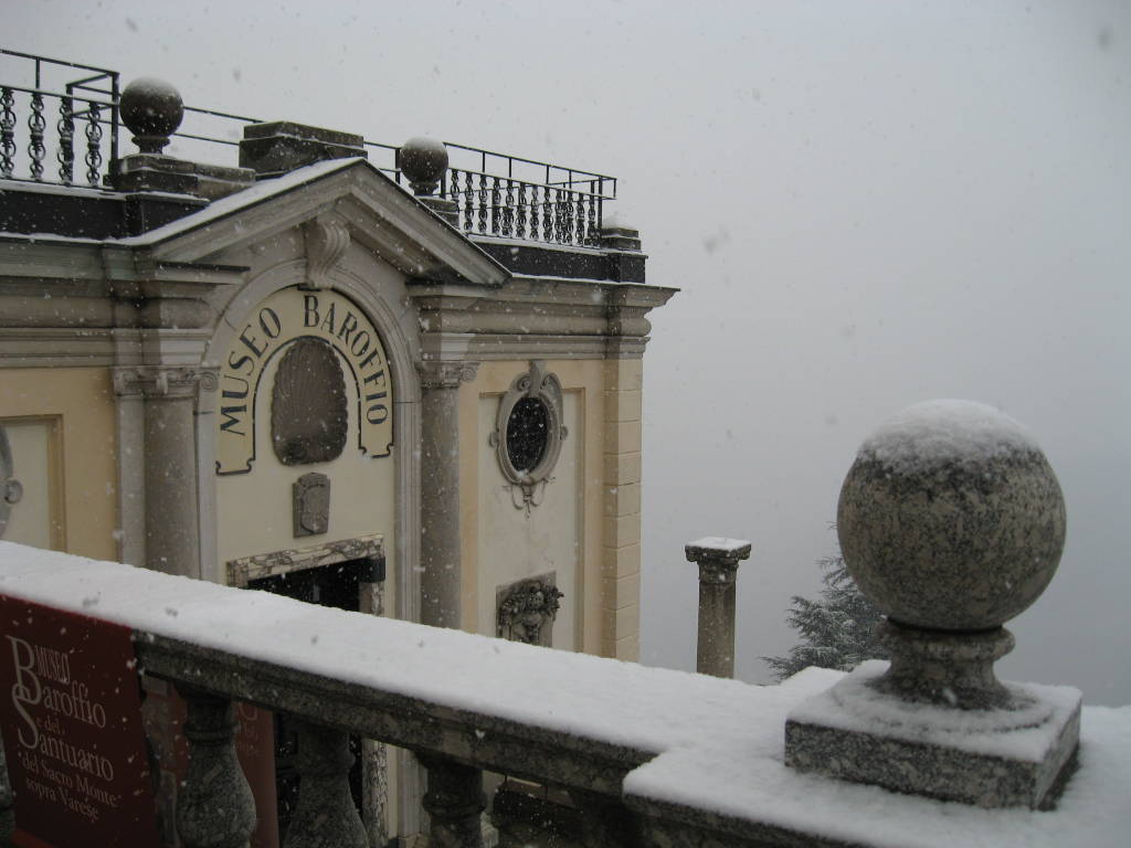 Neve al Sacro Monte in tempo reale