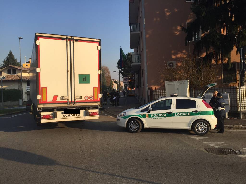 Ciclista travolto da un camion Gallarate 5 dicembre 2016