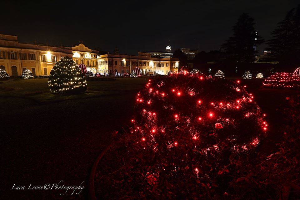 Luci natalizie ai Giardini estensi