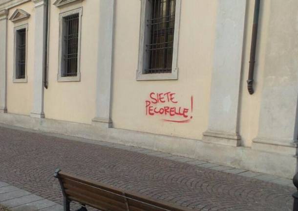 Atto vandalico a Saronno 