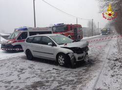 Interventi dei vigili del fuoco per la prima nevicata del 2017