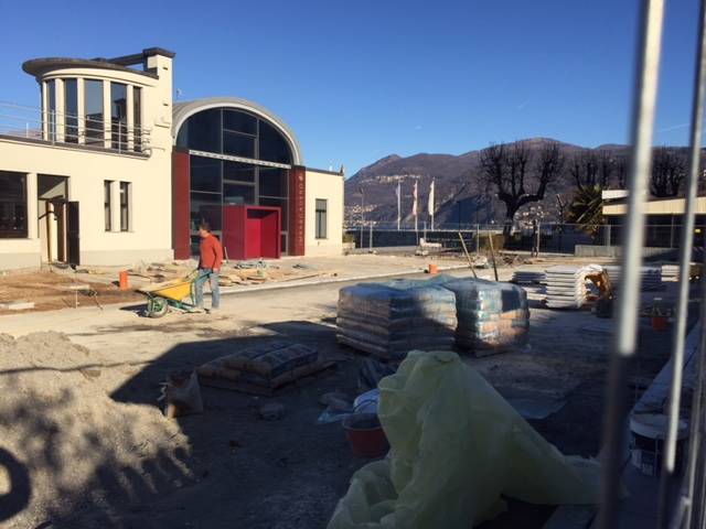 I lavori alla piazza dell\'imbarcadero