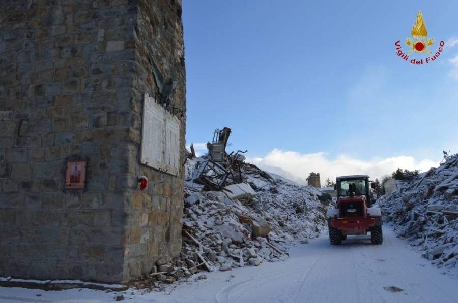 Amatrice sotto la neve