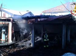 Incendio in un box di Varano Borghi